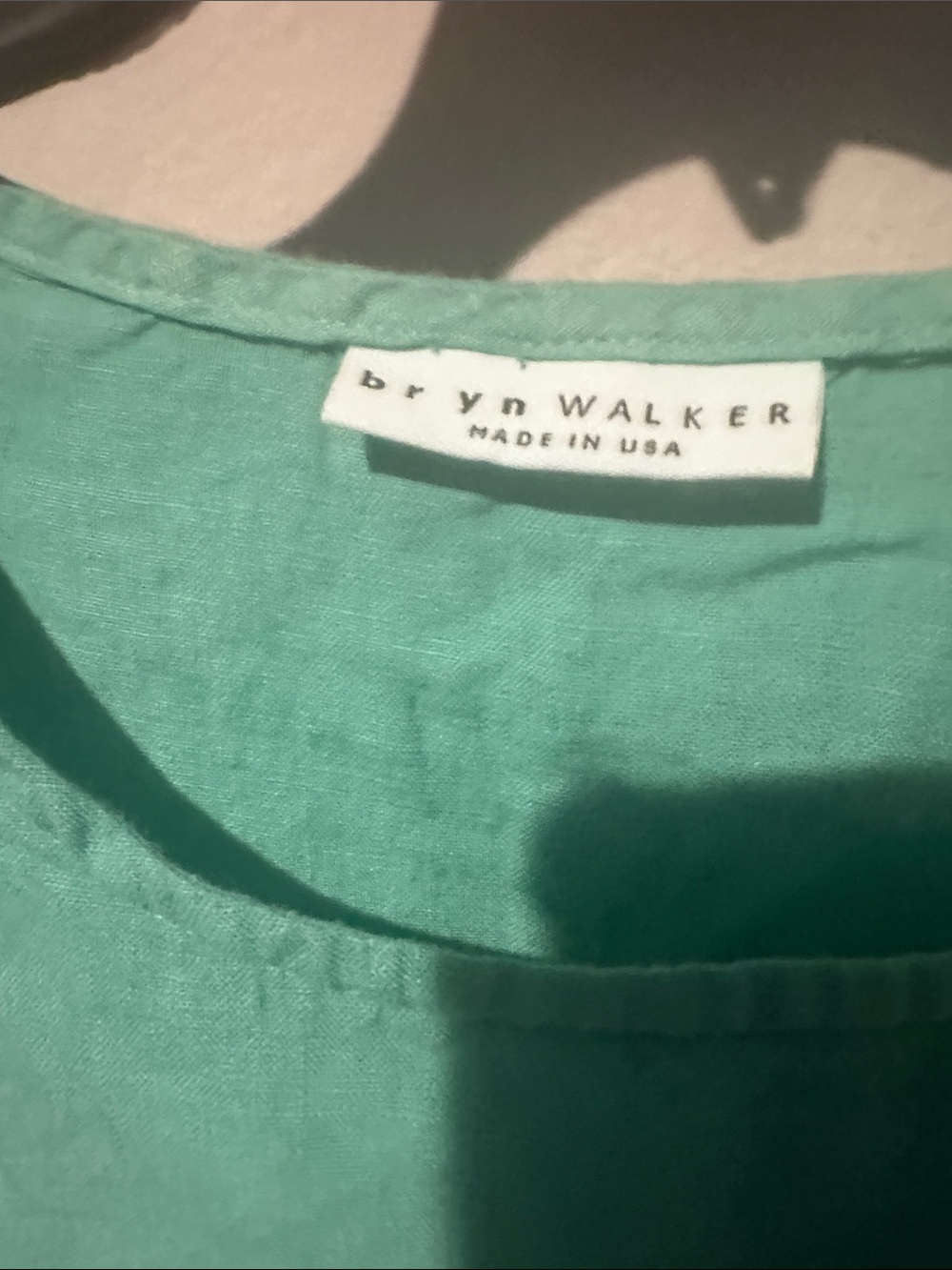 bryn Walker Teal Green Linen Tunic Top - Picture 2 of 5